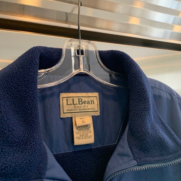 LL Bean Men's Warm-Up Jacket Fleece Lined - Picture 5 of 5